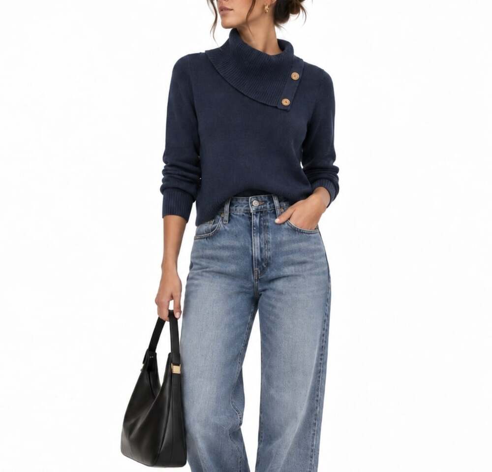 Banana Republic Women's Navy Blue 100% Combed Cotton Slim Fit Sweater (Size XS)